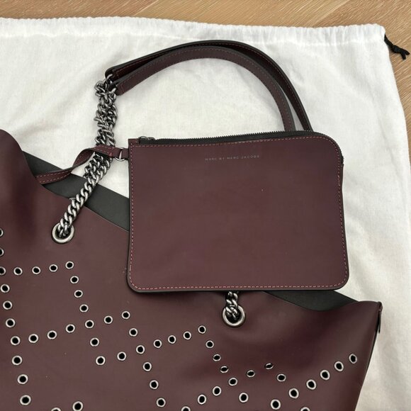 Marc Jacob purple leather tote bag - Picture 4 of 9